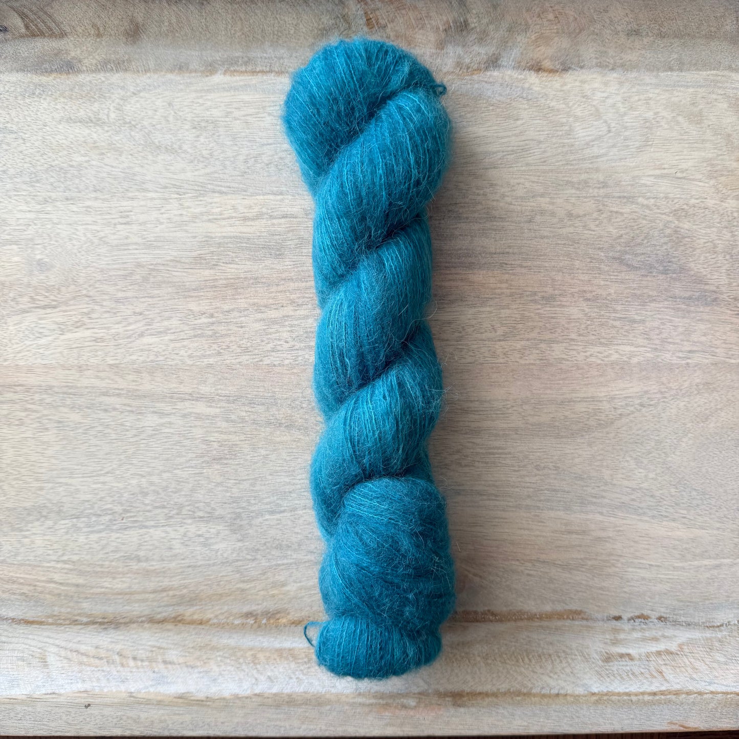Turquoise Lace | Hand Dyed Yarn | Baby Suri Alpaca & Mulberry Silk | In Stock
