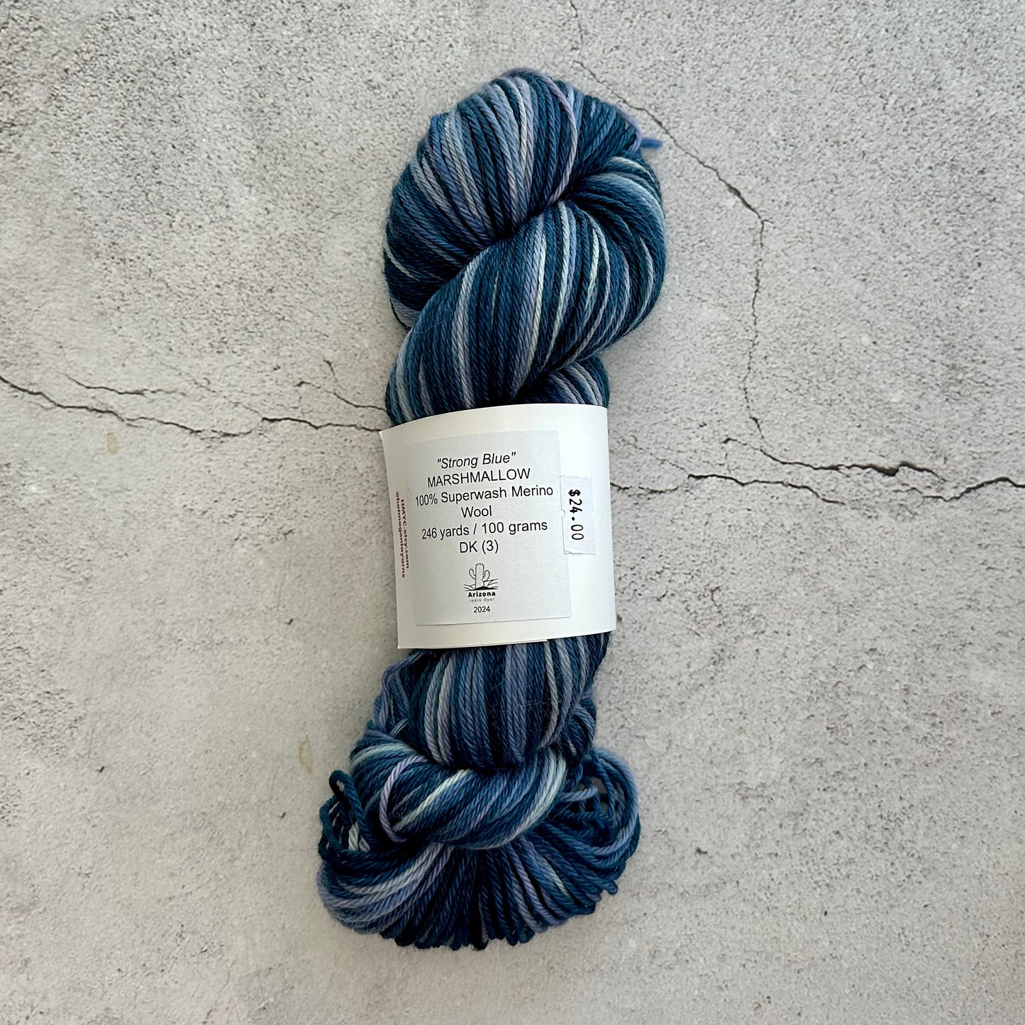 2024 Strong Blue | 100% Superwash Merino Wool | Hand Dyed Yarn | DK Weight | Ready to Ship