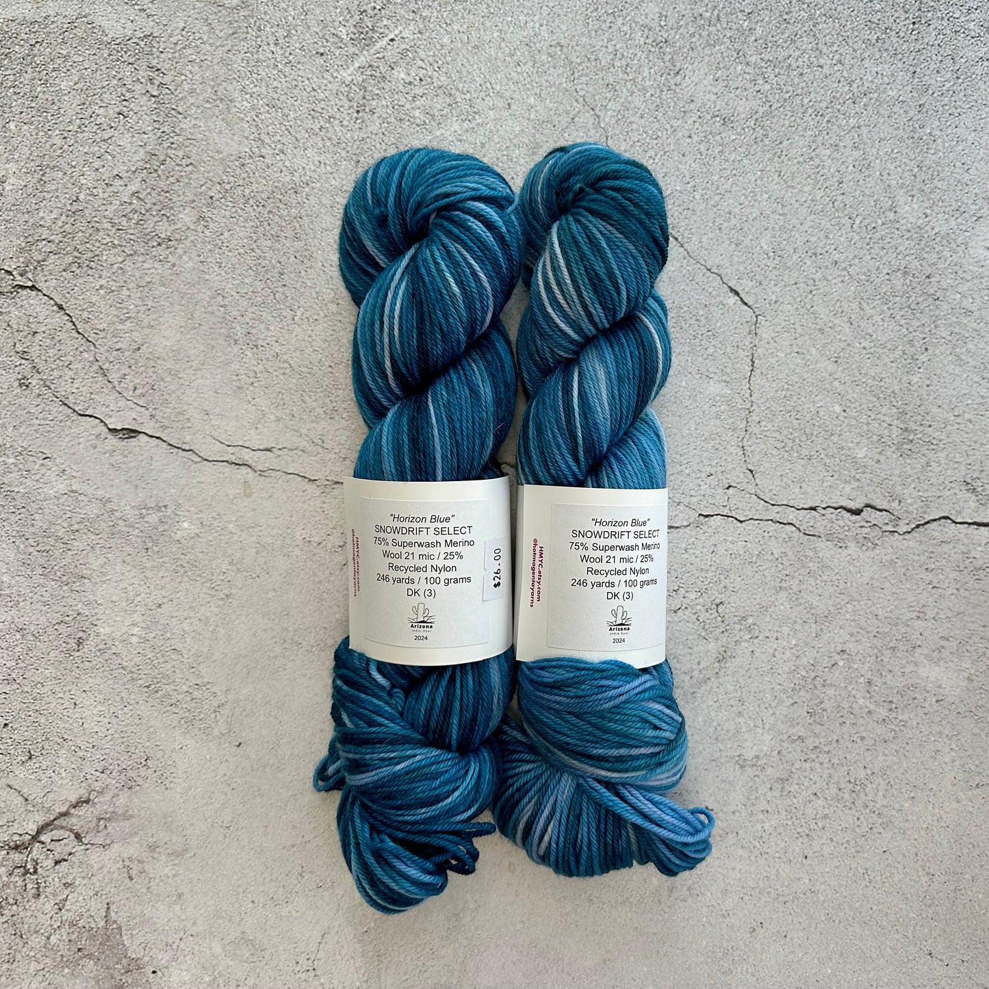 2024 Horizon Blue | 100% Superwash Merino Wool | Hand Dyed Yarn | DK Weight | Ready to Ship