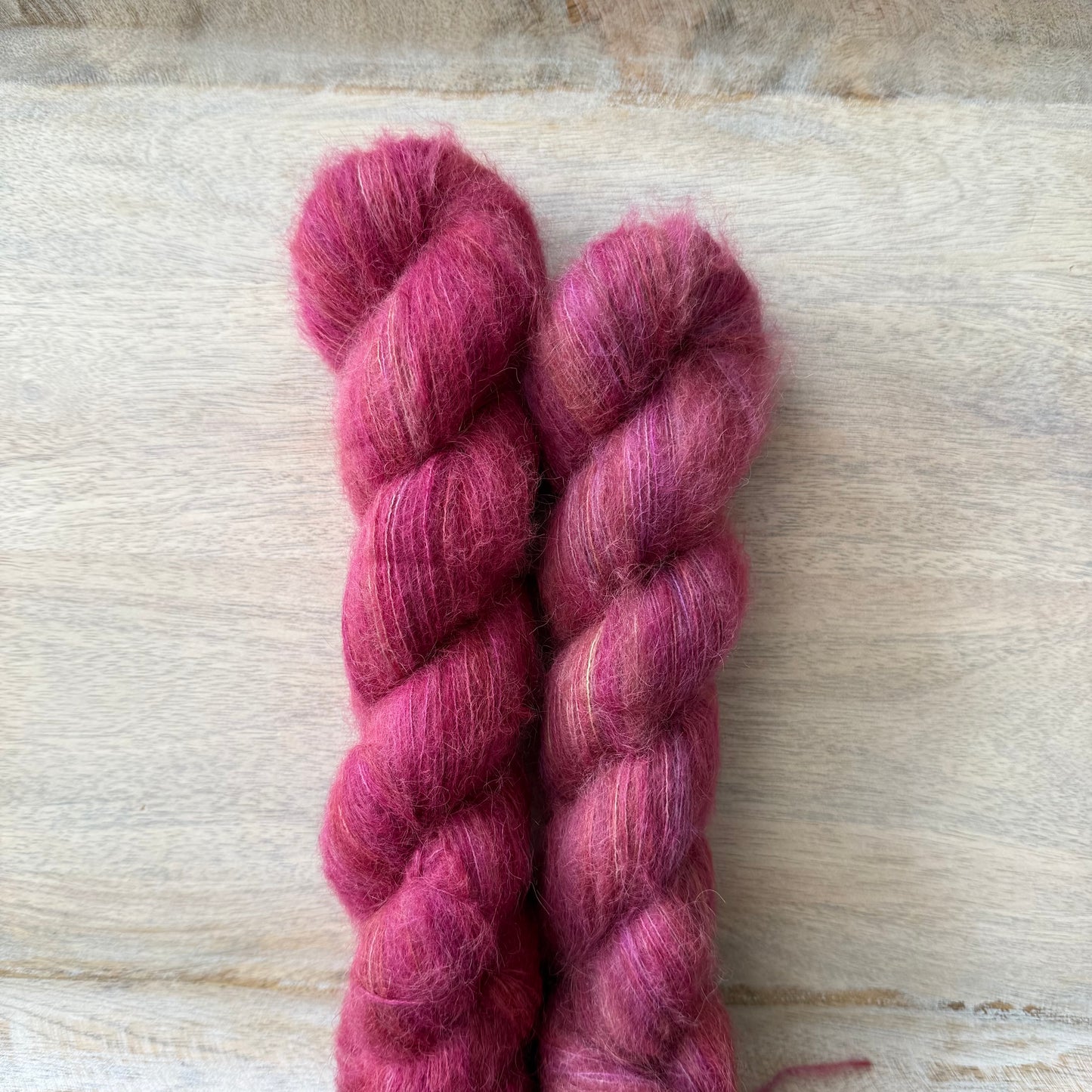 Cherry Lace | Hand Dyed Yarn | Baby Suri Alpaca & Mulberry Silk | In Stock