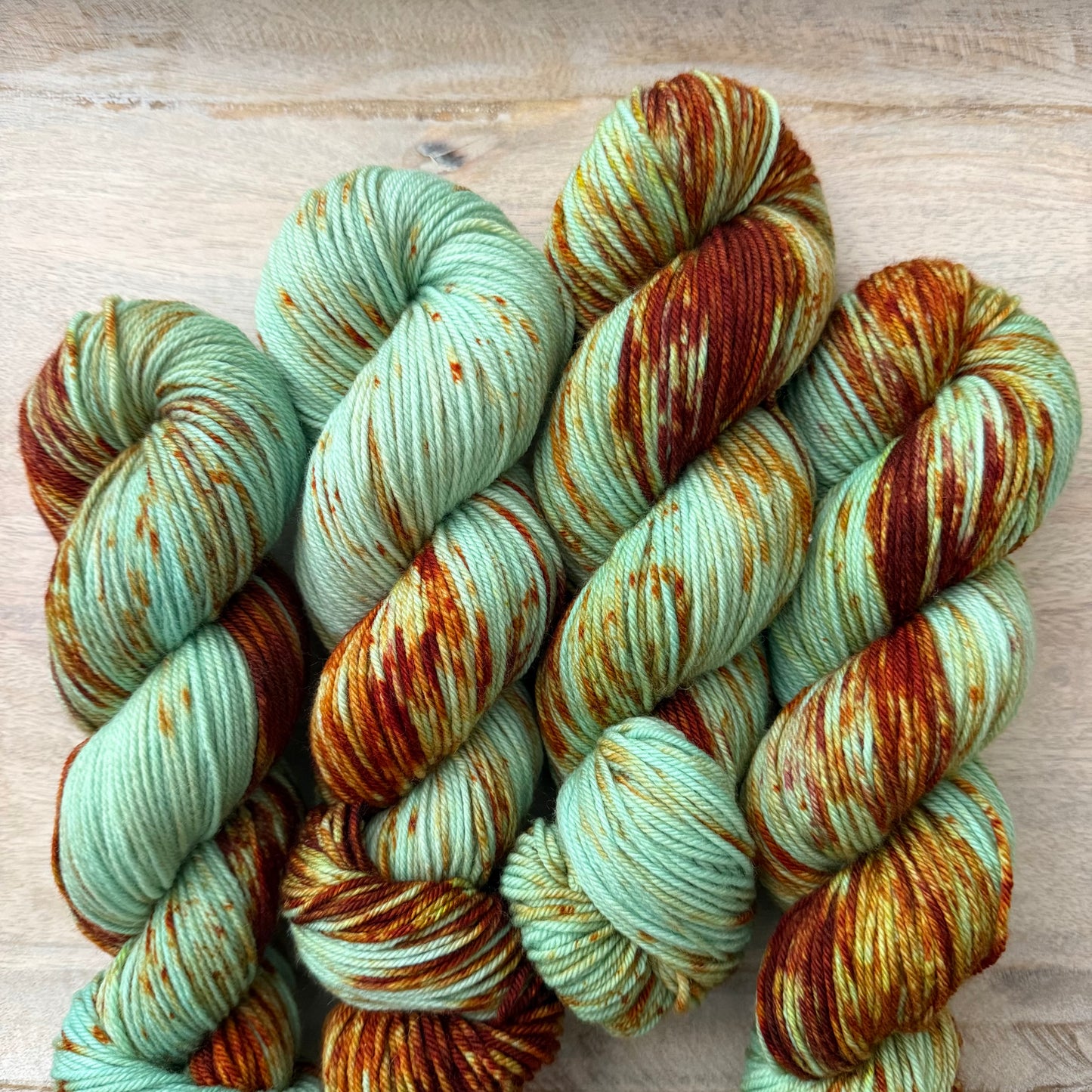 Copper Patina | Hand Dyed Yarn | DK & Fingering Sock | In Stock