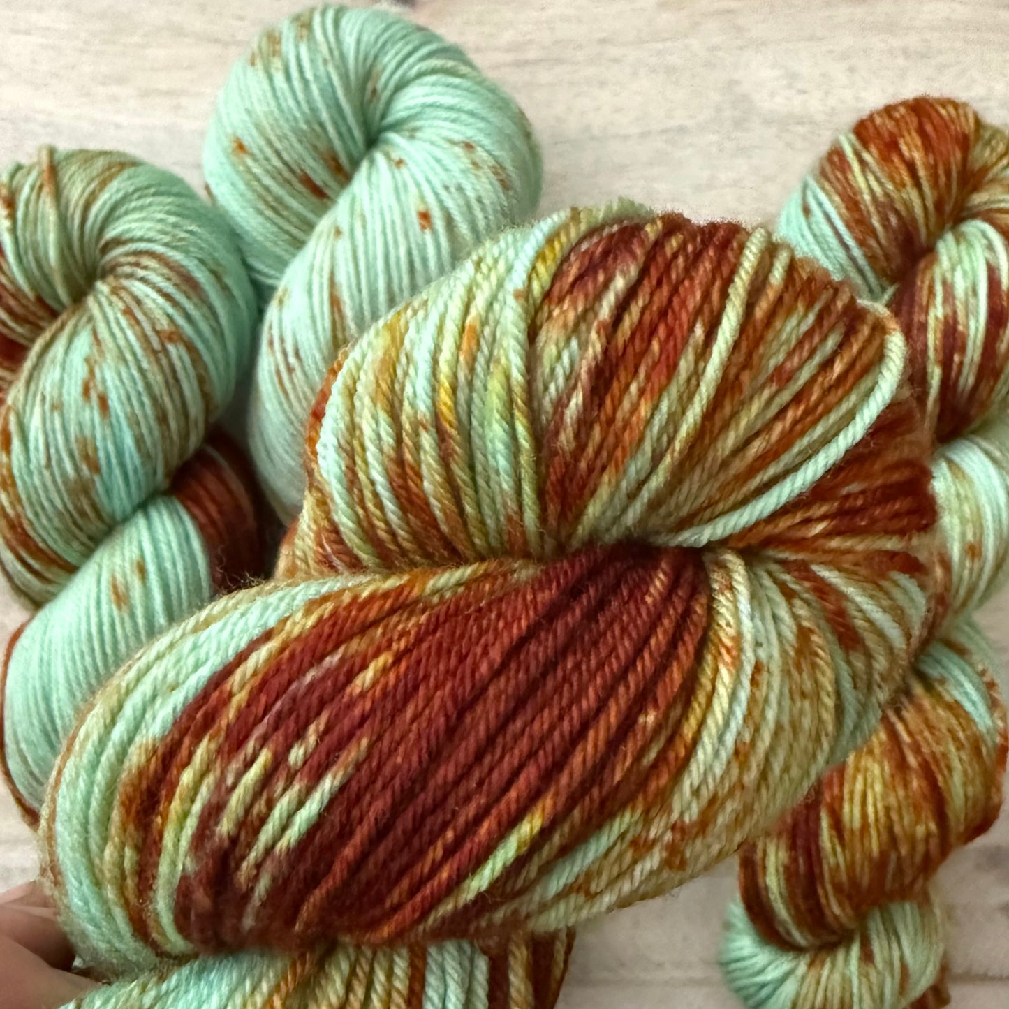Copper Patina | Hand Dyed Yarn | DK & Fingering Sock | In Stock