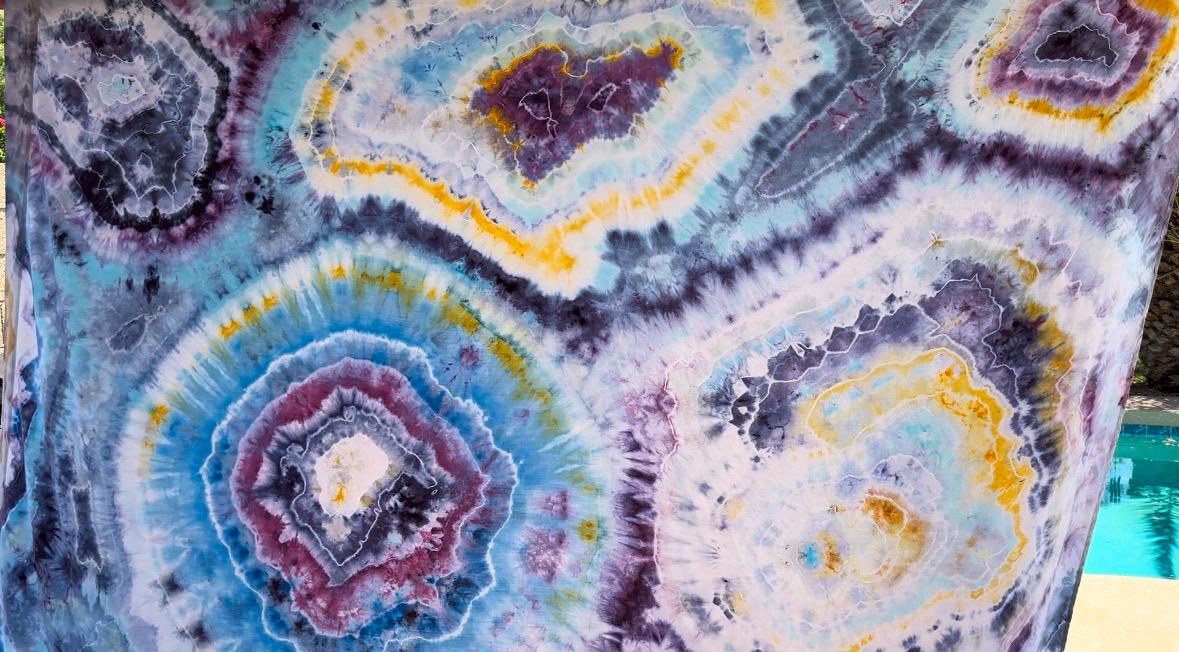 Luxe Bamboo Sheet Set Hand Dyed by HMYC | 4 Piece Queen Size | Geode