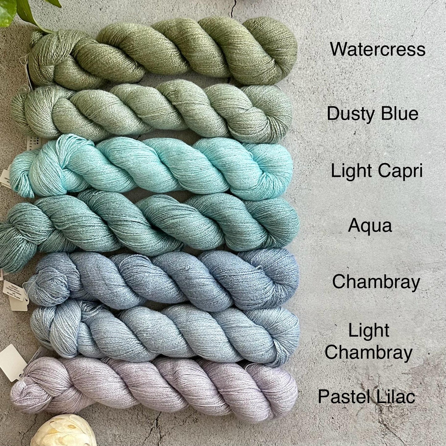 100% Bamboo Hand Dyed 5/2 Lace Weight Weaving Yarn