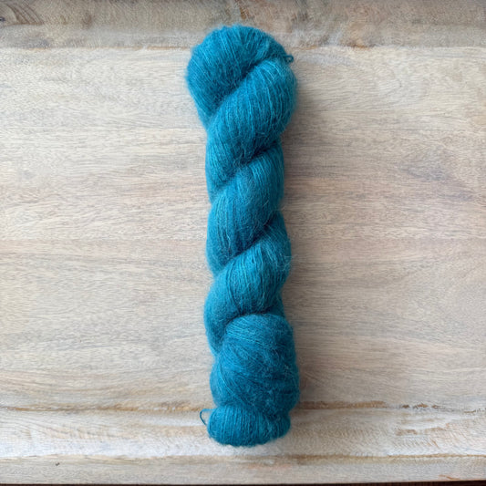 Turquoise Lace | Hand Dyed Yarn | Baby Suri Alpaca & Mulberry Silk | In Stock