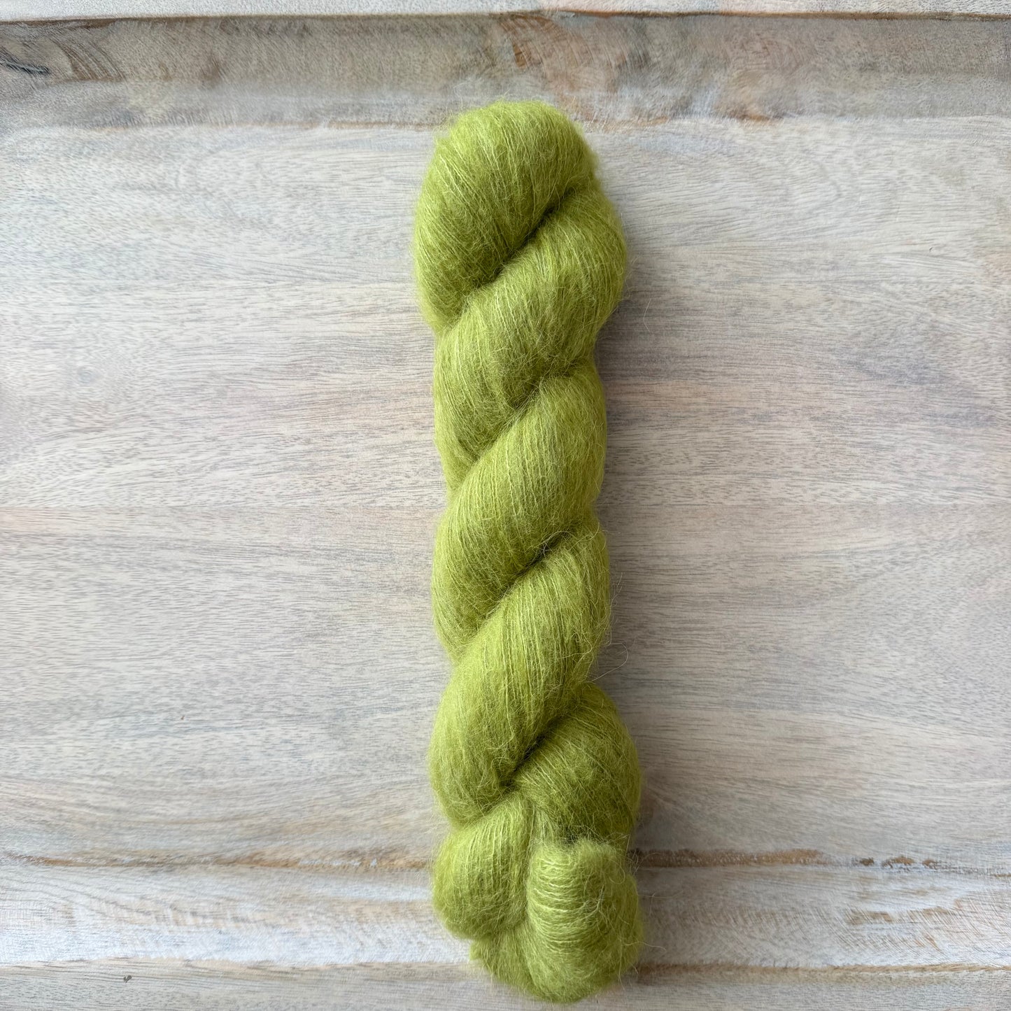 Green Chile Lace | Hand Dyed Yarn | Baby Suri Alpaca & Mulberry Silk | In Stock