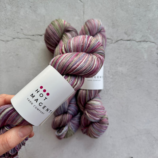 100% Bamboo Hand Dyed Yarn | DK | OOAK Flower Garden
