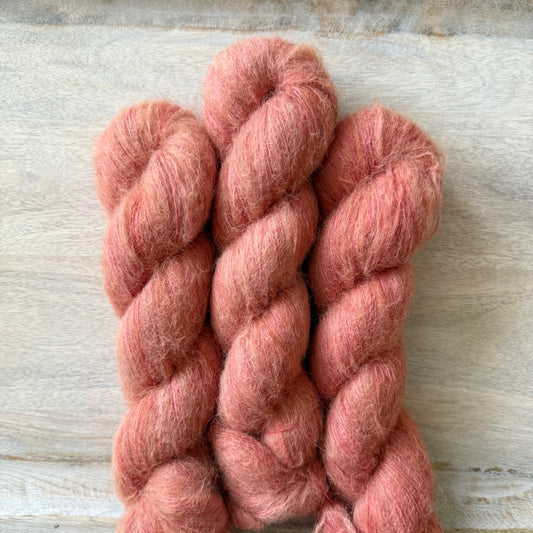 Light Terra Lace | Hand Dyed Yarn | Baby Suri Alpaca & Mulberry Silk | In Stock