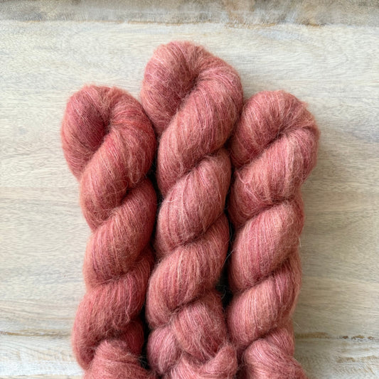 Terra Lace | Hand Dyed Yarn | Baby Suri Alpaca & Mulberry Silk | In Stock
