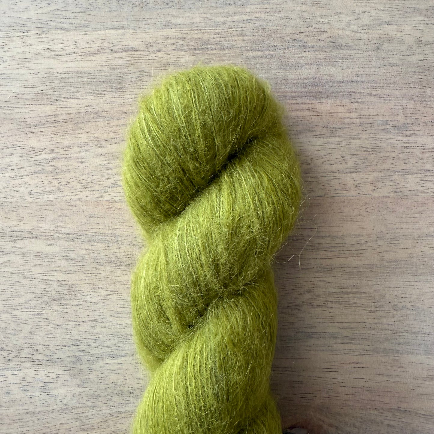 Green Chile Lace | Hand Dyed Yarn | Baby Suri Alpaca & Mulberry Silk | In Stock