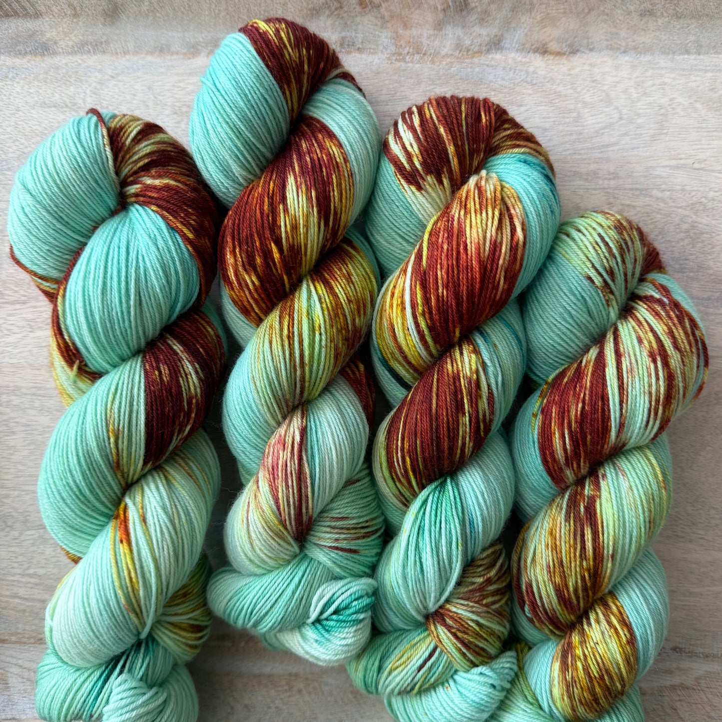 Copper Patina | Hand Dyed Yarn | Fingering Sock | In Stock